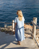 Sky - Linen Dress in Dusk Blue
