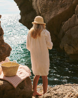 Mindy - Linen Shirtdress in Off White