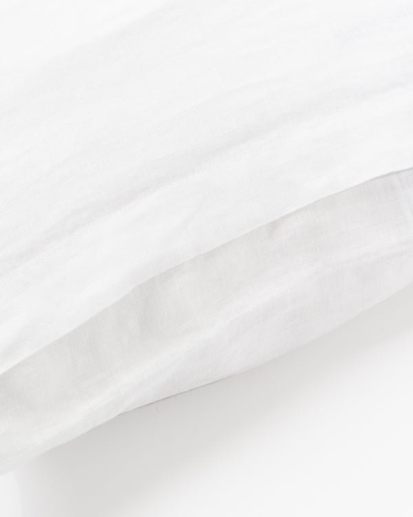White linen pillowcase